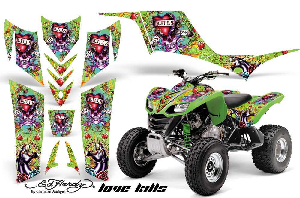 Kawasaki KFX 700 Graphics eh lovekills green